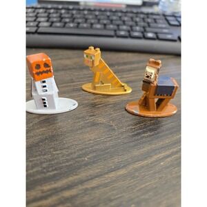 Minecraft Jada Toys Nano Metalfigs Snow Golem Cat Llama Die-Cast Figures 3-Pack